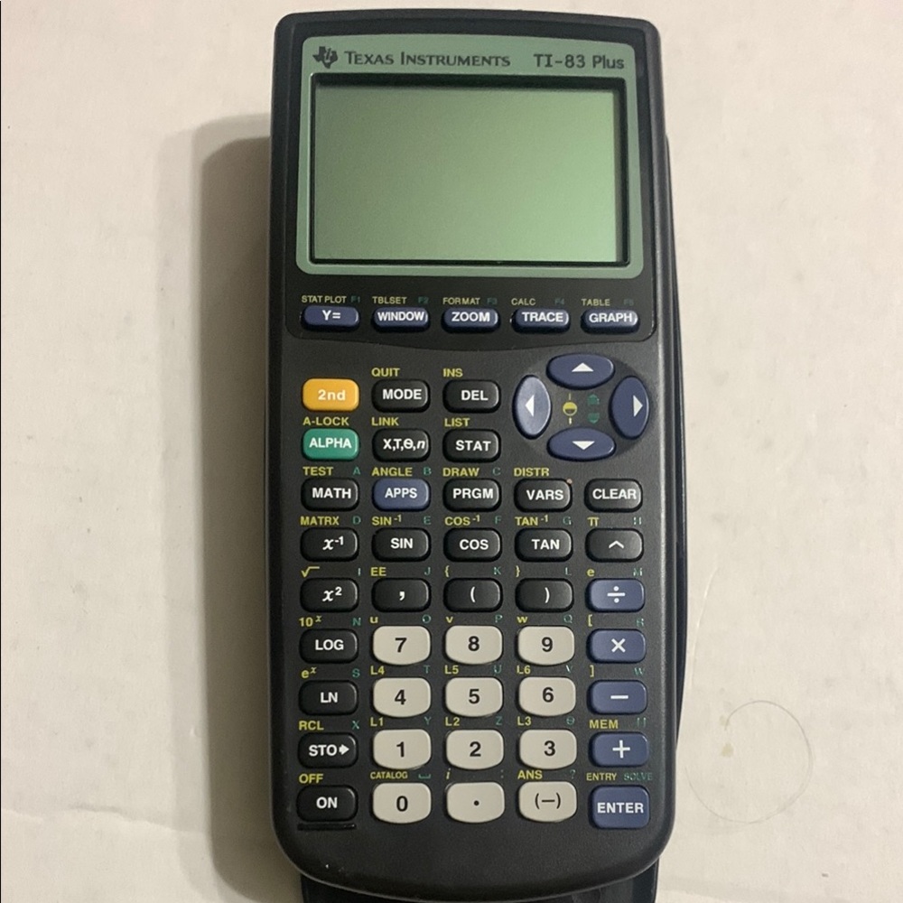 Texas Instruments TI - 83 Plus Graphing Calculator Black w/ case